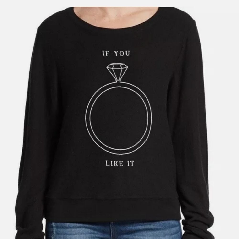 Wildfox If you like it ring black Sweatshirt sz Me